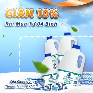 Sữa chua uống thanh trùng có đường Lothamilk chai 1760ml