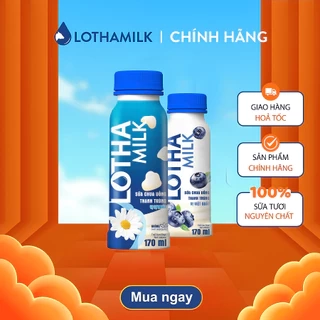 Sữa chua uống thanh trùng Lothamilk có đường chai 880ml