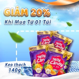 Túi Kẹo Thạch Trái Cây Lothamilk 140g (10 Gói x 14g) - Ngon, Dai Giòn, Tốt Cho Sức Khỏe