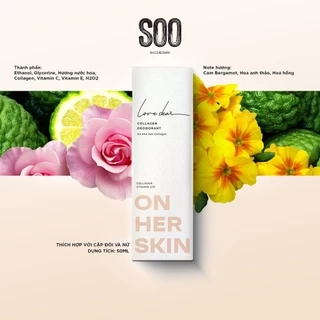 Xịt Thơm Khử Mùi ON HER SKIN Hương Nước Hoa Body Mist LoveDear Thơm Lâu Unisex - Có Collagen Và Vitamin C E  50ml