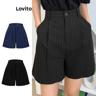 Lovito Quần short túi sọc thanh lịch dành cho nữ L105MD634