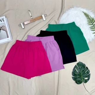 Quần đùi nữ mặc nhà - Quần đùi thun cotton cạp chun - LOZA QT7002