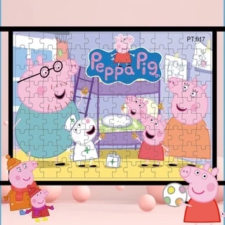 Spot đồ chơi giáo dục trẻ em bé trai và bé gái Peppa Pig Frozen 126 miếng xếp hình chính