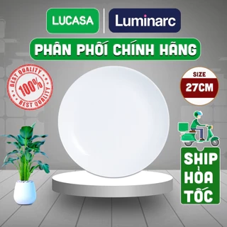 Đĩa Thủy Tinh Luminarc Diwali Trắng 27cm - L3604 | Phân Phối Chính Hãng