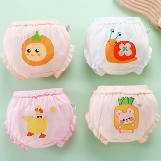 Lucky Big Cat®100% Cotton Bé Gái Quần Lót Quần Lót Quần Lót Cotton Thời Trang Budak Perempuan Trẻ Em Bé Gái Quần Lót Dễ Thương 0-4Y