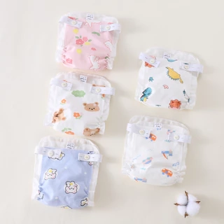 Lucky Big Cat®Quần tã tập luyện chống rò rỉ Cotton có thể giặt được cho trẻ sơ sinh