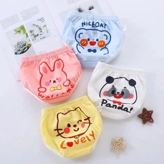 Quần lót Lucky Big Cat cotton PP tinh khiết dễ thương dành cho bé gái 2-3 tuổi