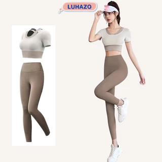 Đồ tập gym nữ cao cấp set quần áo tập thể dục yoga thể thao bra có mút ngực big size pickleball MD045 t1t2