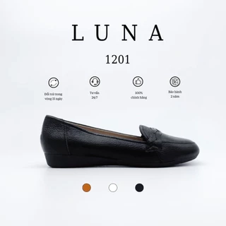 Giày bệt nữ 2p LUNASHOES 1201 mũi trọn họa tiết đẹp êm chân phù hợp mọi lứa tuổi