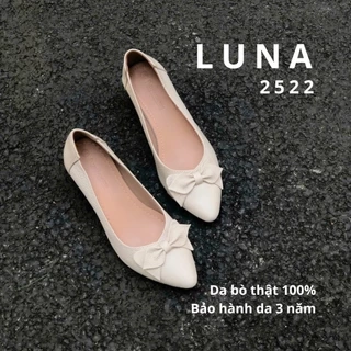 Giày đế xuồng 3p LUNASHOES 2522 da bò mềm êm chân thoáng khí đế tpr cao cấp bảo hành lên tới 3 năm