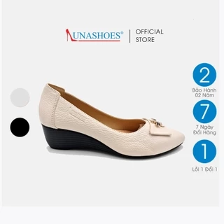 Giày đế xuồng nữ 5p mềm con ong LUNASHOES 2513 giầy mũi nhọn da thật cao cấp dễ đi kiểu Hàn quốc nhiều màu