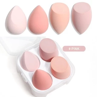 Bộ 4 mút trang điểm MAANGE sử dụng ướt và khô mềm mại với hộp đựng 9452