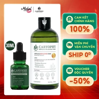 Bộ chăm sóc da mụn Caryophy portulaca (serum 30ml toner 300ml)