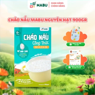Cháo nấu Mabu nguyên hạt 900gr Công Thức Khoa Học Vượt Trội Cho Bé từ 11th tuổi ăn dặm dinh dưỡng