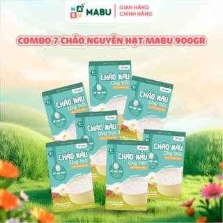 Combo 7 cháo nấu công thức Mabu nguyên hạt cho bé ăn dặm