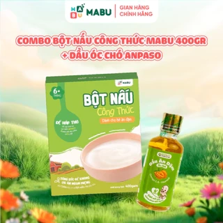 Combo Bột Công Thức Mabu và Dầu Óc Chó Anpaso – Hỗ Trợ Phát Triển Trí Não Cho Bé ăn dặm từ 6th tuổi