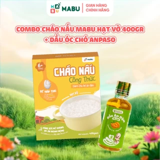 Combo Cháo Hạt Vỡ Công Thức Mabu và Dầu Cá Hồi Anpaso – Bổ Sung DHA Cho Thị Giác & Trí Tuệ cho bé từ 8 tháng tuổi