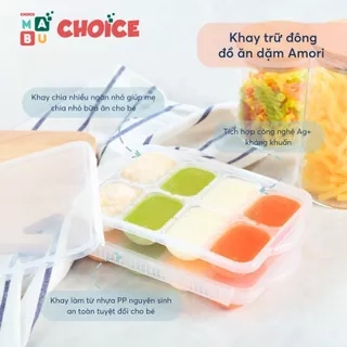 Khay trữ đông Inochi, trữ đông đồ ăn cho bé ăn dặm, an toàn tiện lợi