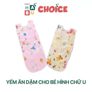 Yếm Ăn Dặm Cho Bé Chống Thấm Hình Chữ U Cho Bé Trai Và Bé Gái