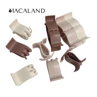 Set 12 kẹp tóc càng cua 5 răng mix 3 màu trơn