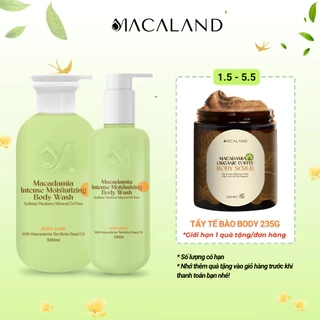 Sữa Tắm Dưỡng Ẩm Mắc Ca MACALAND 250ml/500ml Không Sulfate, Cấp Ẩm, Dưỡng Da Sáng Mịn
