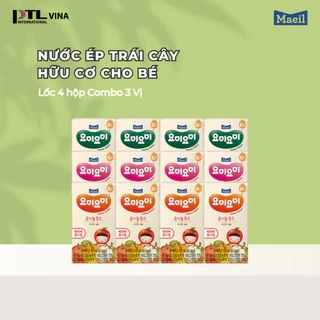 Nước ép hoa quả Maeil Hàn Quốc hữu cơ, bổ sung vitamin, canxi cho bé từ 6 tháng hộp 125ml