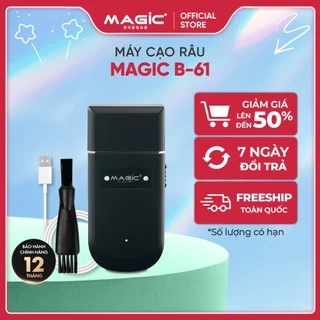 Máy cạo râu Magic B-61, 1 lưỡi đơn, sử dụng 2 giờ, dễ vệ sinh.