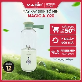 Máy Xay Sinh Tố Mini Cầm Tay 350ml Magic A-020, Lưỡi Dao 6 Cánh Inox, Dung Lượng Pin 1500mAh