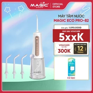 Tăm nước Magic Eco Pro-82, 5 chế độ làm sạch, 6 đầu tăm thay thế, bảo hành 18 tháng