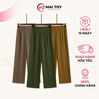 Quần Trung Niên Nữ MAI THY Q009, Mẫu Dài Dáng Suông Chất Thun Sang Trọng Dễ Mặc Form Bigsize| Thời Trang Trung Niên U50