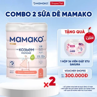 2 Lon Sữa Dê Công Thức MAMAKO Premium 800g