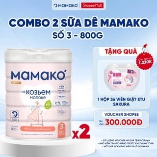 Combo 2 Lon Sữa Dê Công Thức MAMAKO Premium Số 3 - 800g