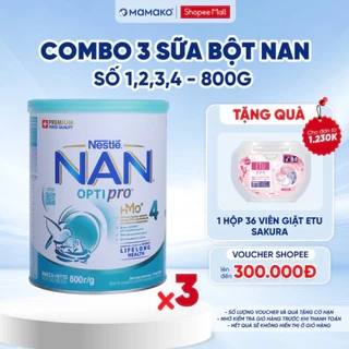 COMBO 3 LON Sữa Nan Nga HMO Optipro Mamako lon 800g