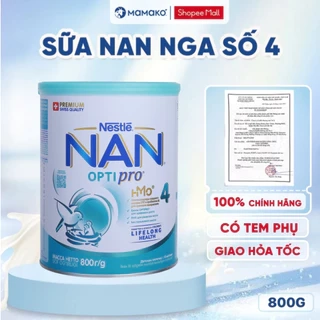 Sữa Nan Nga HMO Optipro Số 4 Mamako Bổ Sung Dinh Dưỡng Cho Bé >18M Hộp 800g