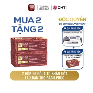 -Khăn lau ban thờ Bách Phúc, hộp 20 gói khăn ướt bao sái lau ban thờ mùi hương trầm và hương quế