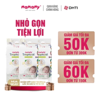 Khăn ướt cao cấp cho bé Mamamy gói 100 tờ  sợi tự nhiên gấp đôi ngừa hăm, mềm dai sạch cực