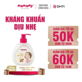 -Sữa tắm gội cho bé Mamamy gốc thực vật thiên nhiên, dịu lành tinh dầu bưởi/tía tô