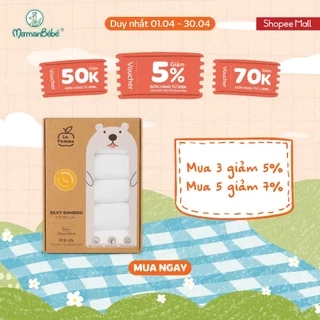 K001 Set 5 Khăn sữa sợi tre lụa (30x30cm) La pomme