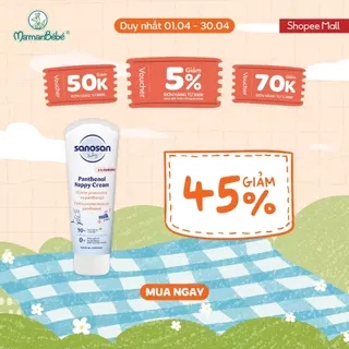 Kem hăm Sanosan Baby Panthenol Nappy Cream 100ml