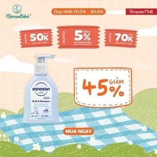 Sữa tắm gội Sanosan Baby với protein sữa thủy phân 0M+ 200ml