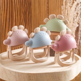 Đồ Chơi Cho Bé BPA FREE Thực Phẩm Silicone Miếng Dán Găng Tay Chống Ăn Cầm Khủng Long Xe Lửa Đồ Chơi