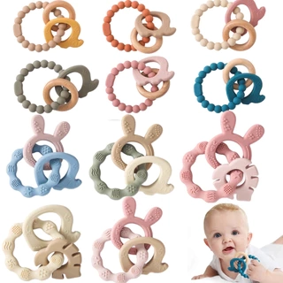Đồ Chơi Gặm Nướu Bằng Silicone 100% Cấp Thực Phẩm Không BPA An Toàn Cho Bé