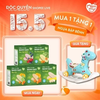Bánh ăn dặm gạo dẹt rau củ Mămmy giúp bé tập nhau bổ sung dinh dưỡng, hỗ trợ tiêu hóa cho bé 7 tháng
