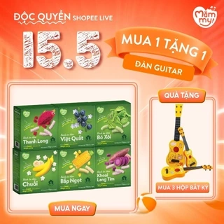 Bánh ăn dặm Mămmy làm từ rau củ trái cây tự nhiên bổ sung canxi giúp bé phát triển toàn diện, hộp 12g