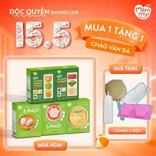 Bột làm bánh trộn sẵn Mămmy làm bữa phụ cho bé 6 tháng: bánh Crepe, Pancake, PannaCotta, Pudding và Bột làm váng sữa