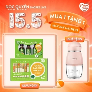 Combo Khởi đầu gồm hộp 7 cháo gạo mix Mămmy, 3 dầu 30ml giàu dinh dưỡng cho bé từ 6 - 8 tháng