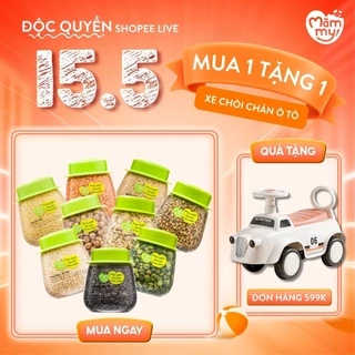 Đậu hạt hữu cơ cho bé ăn dặm Mămmy: Đậu lăng đỏ, đậu gà, kiều mạch, diêm mạch, hạt chia, kê nếp cho bé từ 6 tháng tuổi