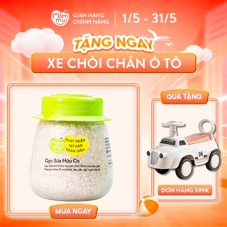 Gạo sữa hữu cơ Mămmy nấu cháo ăn dặm cho bé từ 6 tháng hũ 140gr