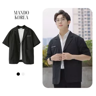 Áo Blazer Nam Tay Lỡ MANDO Form Rộng Kiểu Dáng Thời Trang Hàn Quốc Basic Họa Tiết Thêu Would You AVH002