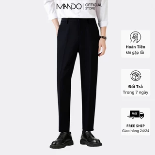 Quần Âu Nam MANDO Quần Tây Nam Công Sở Ống Côn Cao Cấp Form Đứng Basic Unisex Thời Trang Hàn Quốc QAN01